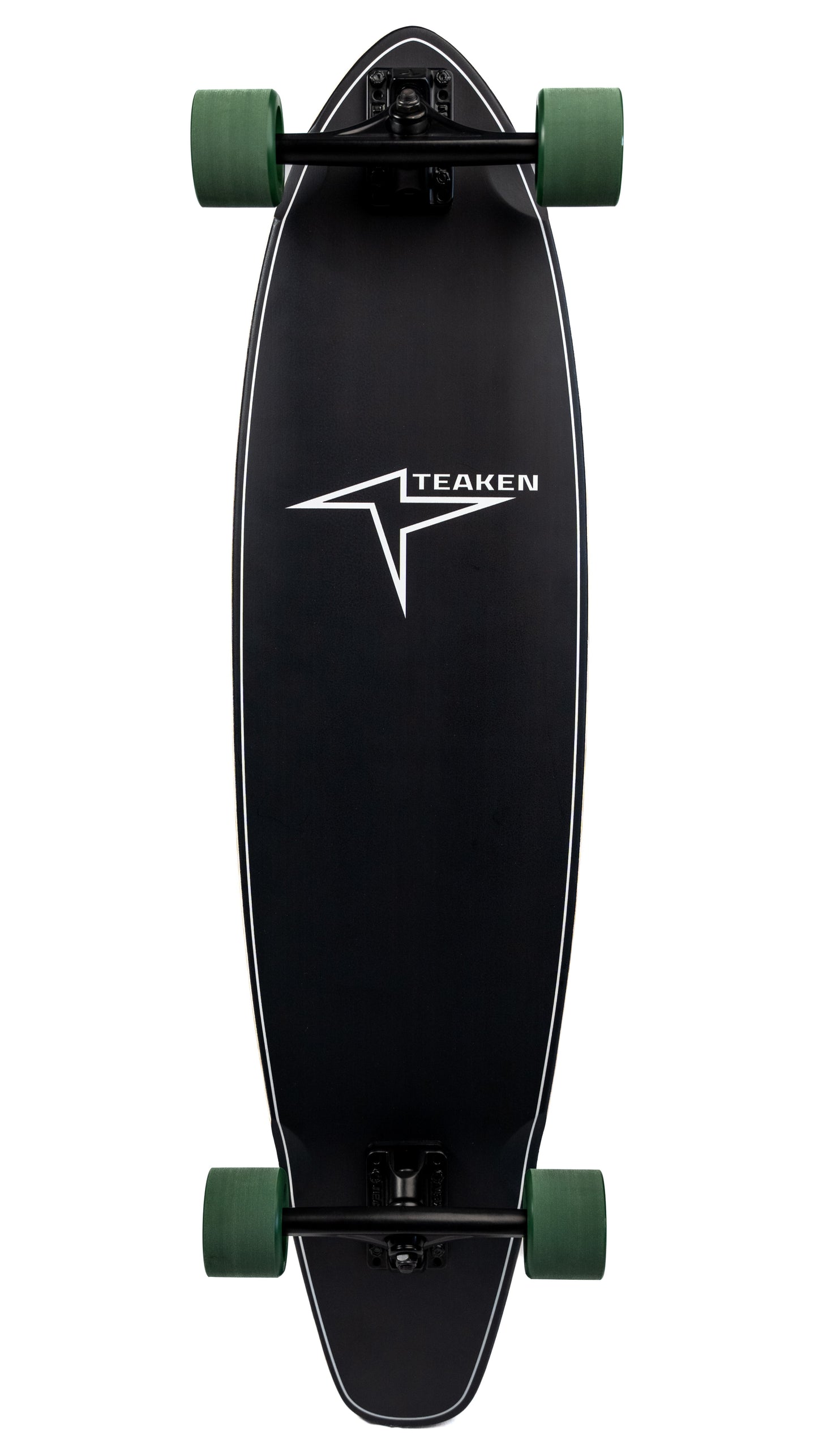 Gunner Skateboard - Black - Green Combo