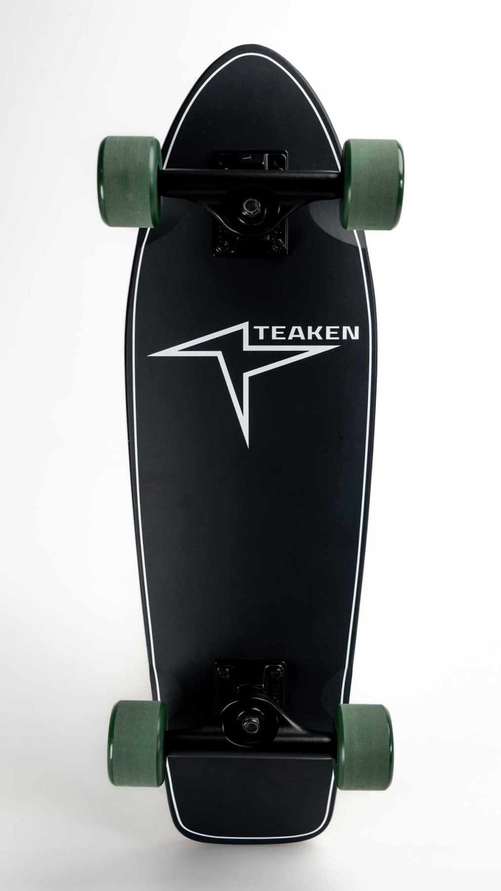 Groveler Leaf Skateboard - Black Green Combo