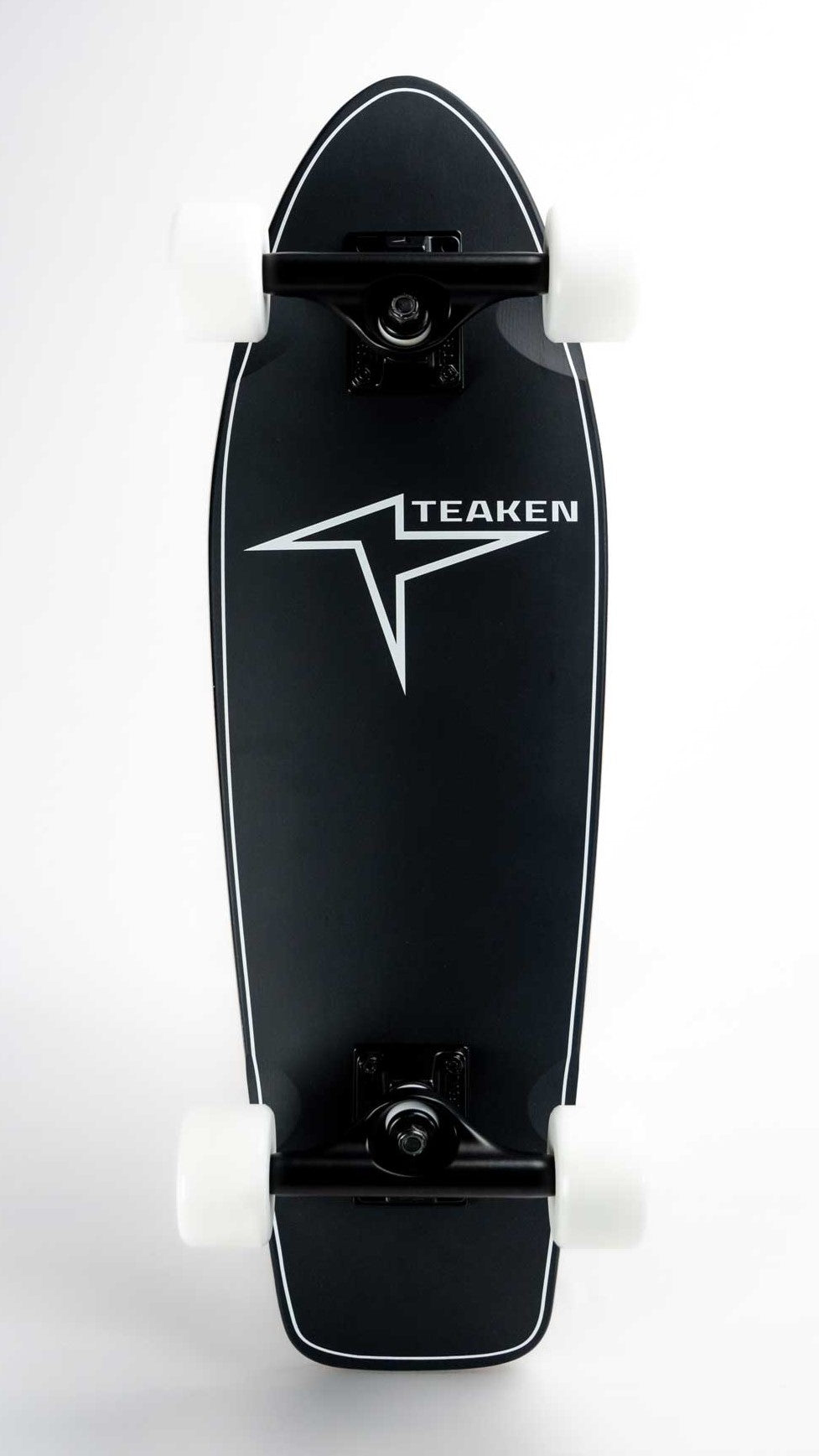 Groveler Leaf Skateboard - Black White Combo