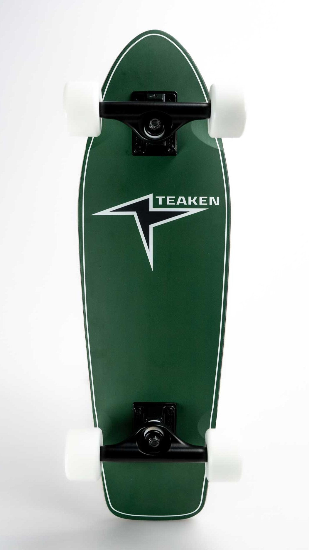 Groveler Leaf Skateboard - Green White Combo